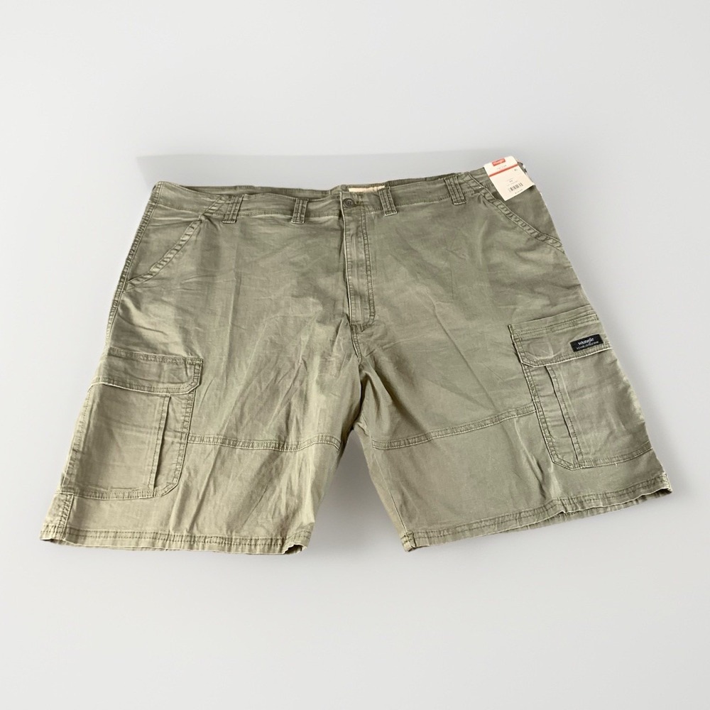 Wrangler Five Star Shorts Mens 48 Green Relaxed Fit Rip Stop 48x10 NEW Tags